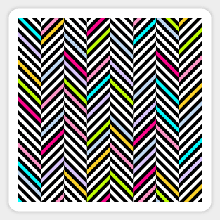 Neon Herringbone Sticker